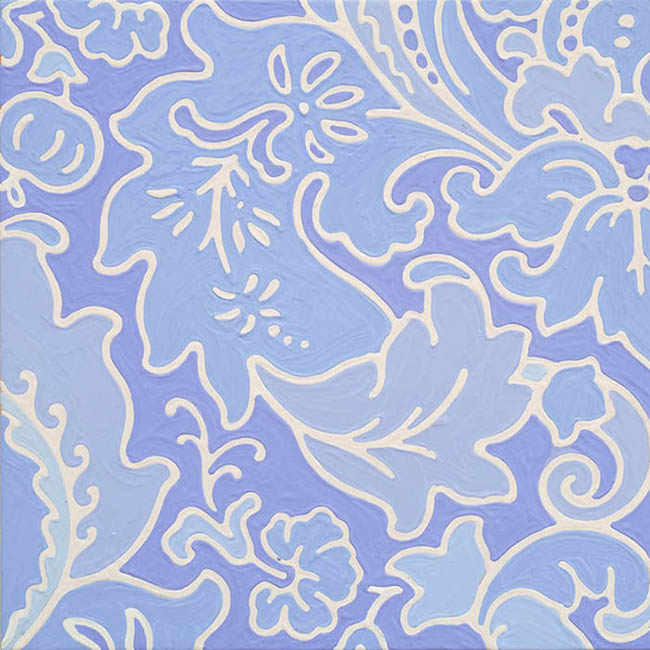 floral wallpaper. Blue floral wallpaper sample