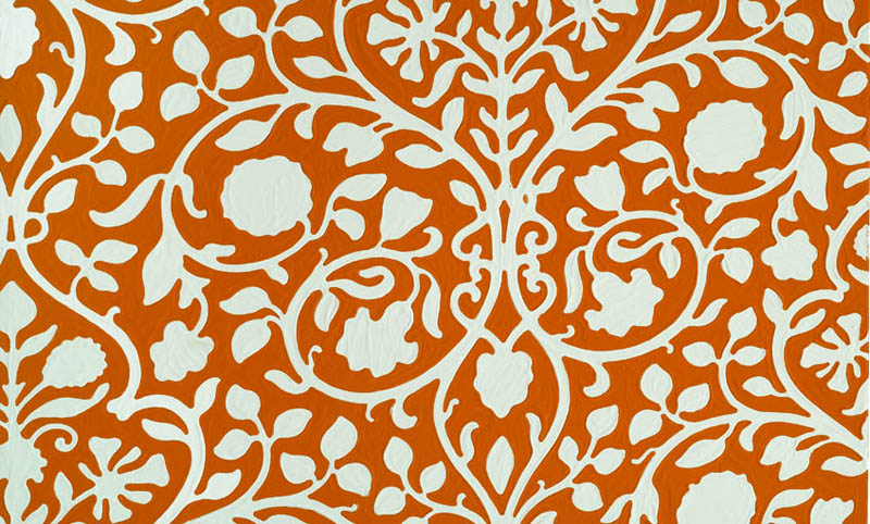 floral wallpaper. Red floral wallpaper sample, 3